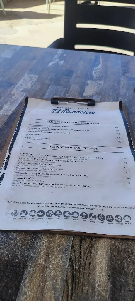 Menu_Bar Restaurante Cueva El Bandolero_Setenil de las Bodegas_image_4