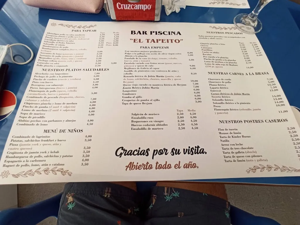 Menu_Bar Piscina El Tapeito_Torre Alháquime_image_1