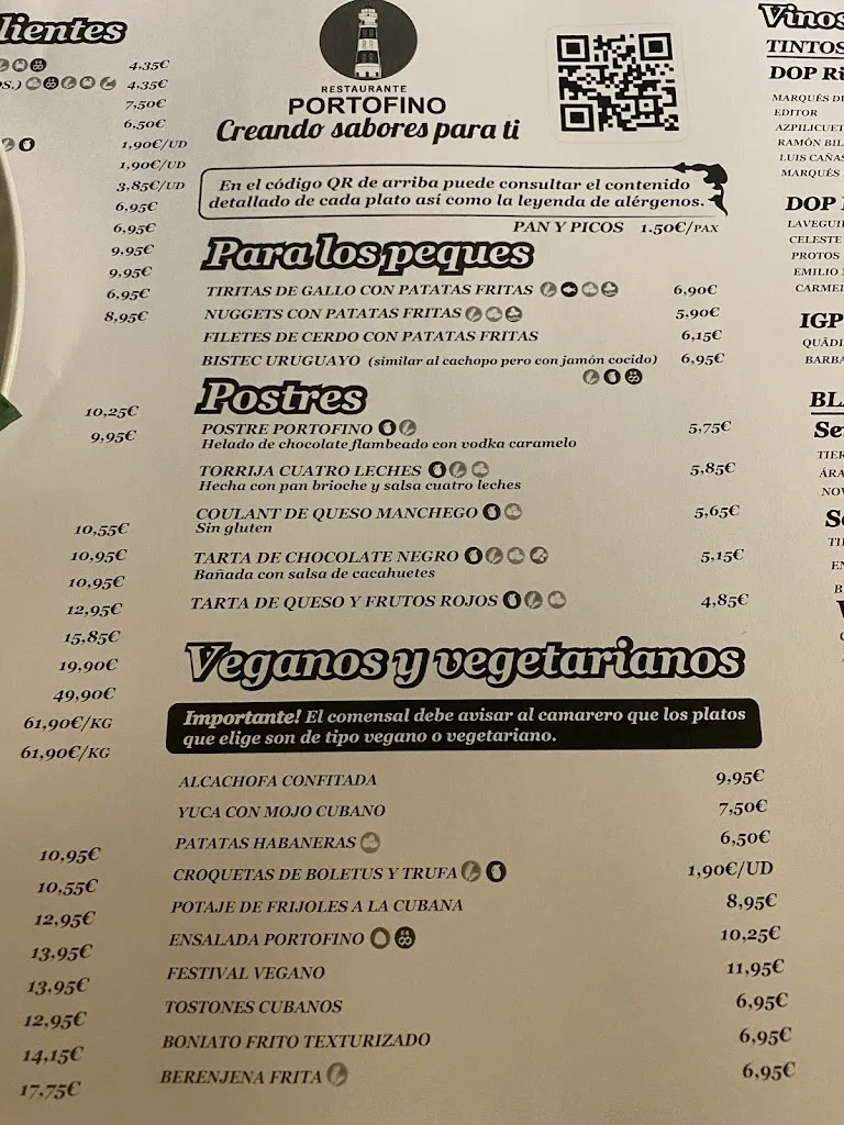 Menu_Restaurante PORTOFINO_Puerto Real_immagine_2