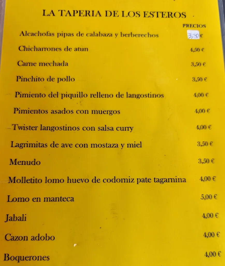Menu_Restaurante Los Esteros_Puerto Real_image_1