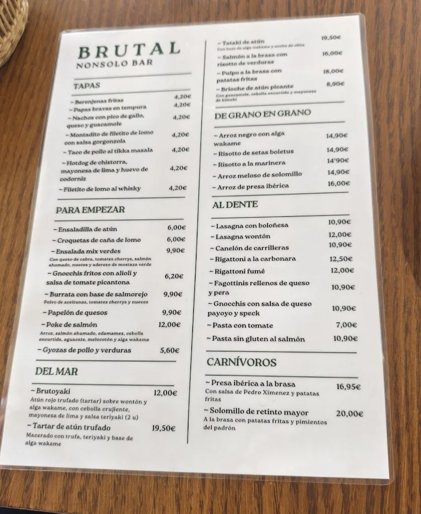 Menu_Restaurante Brutal_Puerto Real_image_1