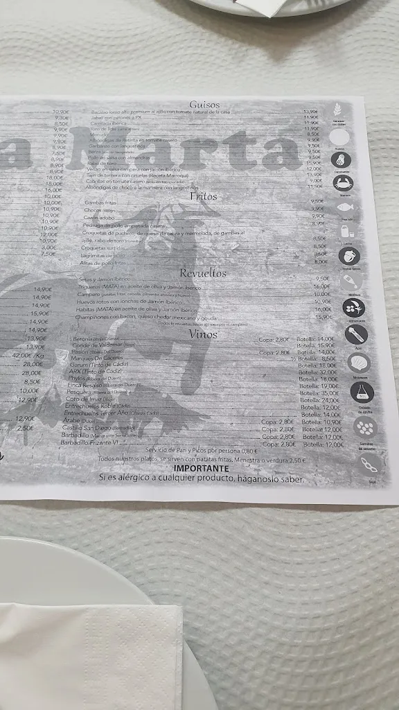 Menu_Bar Casa Marta_Puerto Real_image_4