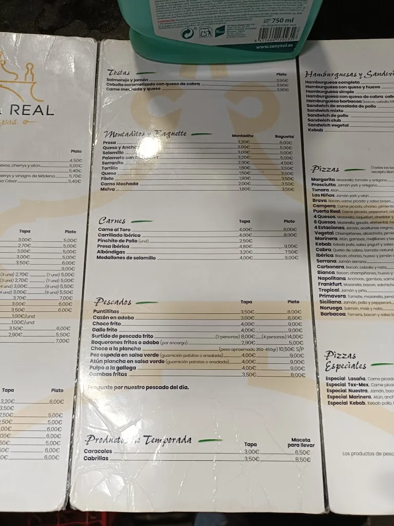 Menu_Puerta Real (Bar&Tapas)_Puerto Real_immagine_4