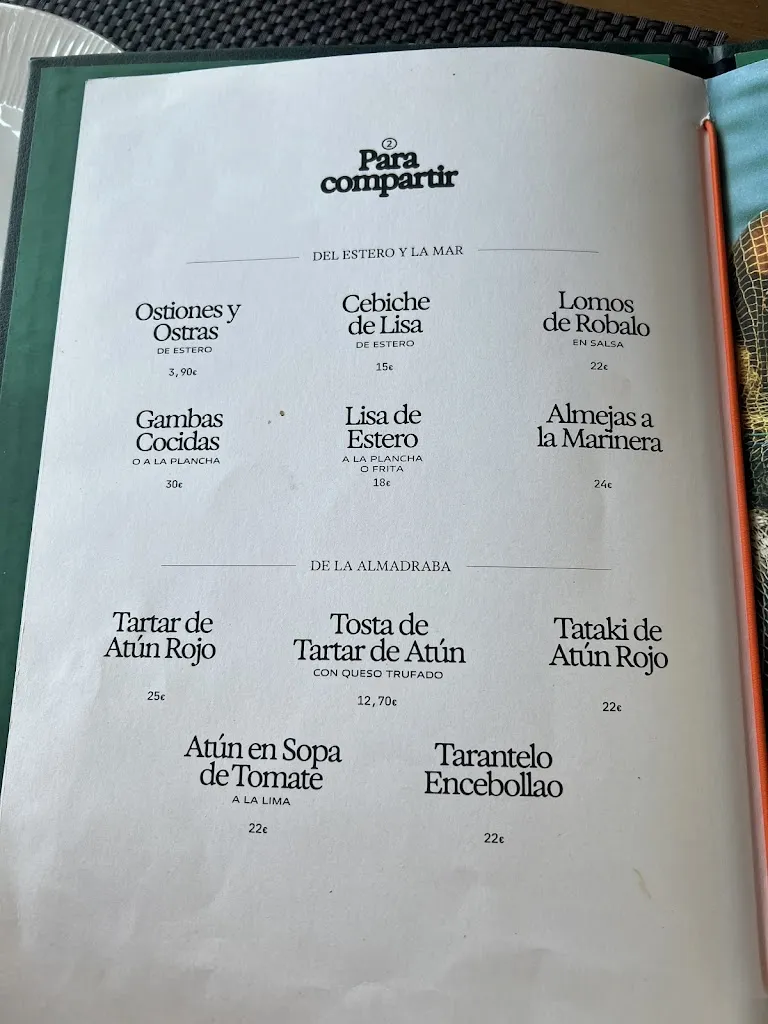 Menü_Restaurante Raíces_Puerto Real_Bild_1