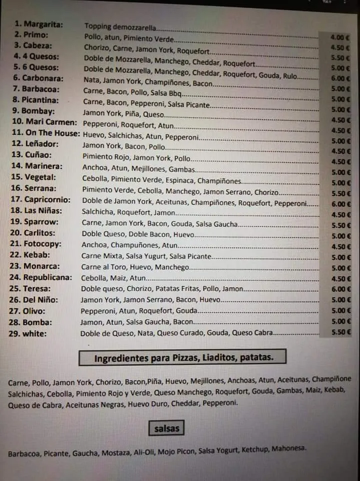 Menu_Restaurante Bar La Entrada_Puerto Real_image_2