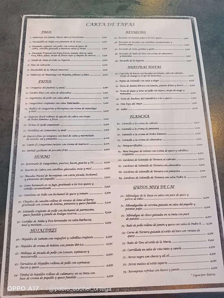 Menu_La Segunda del Lulu_Puerto Real_image_1