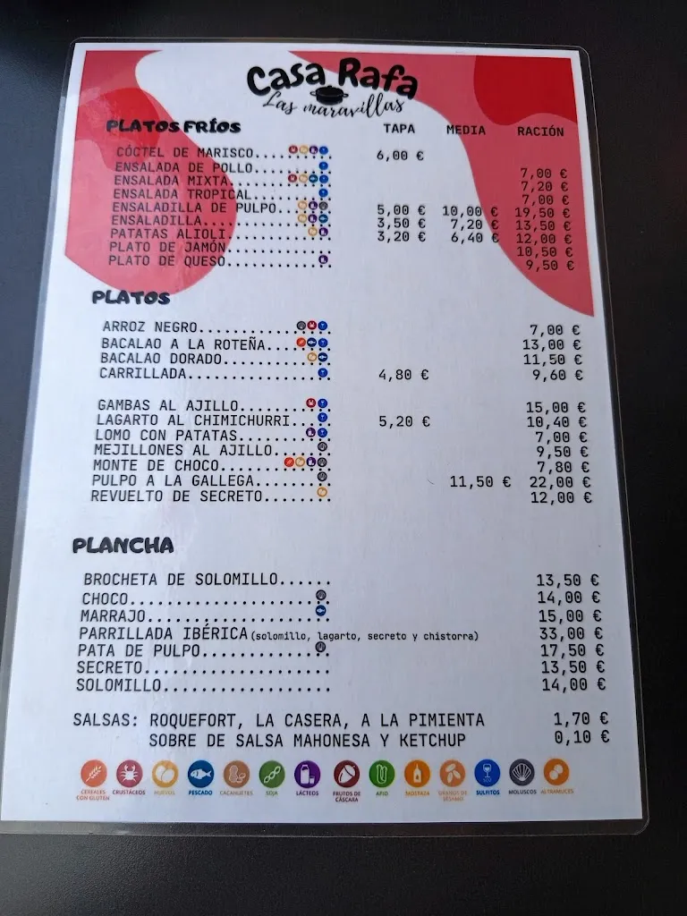 Menu_CASA RAFA - las maravillas_Puerto Real_image_1