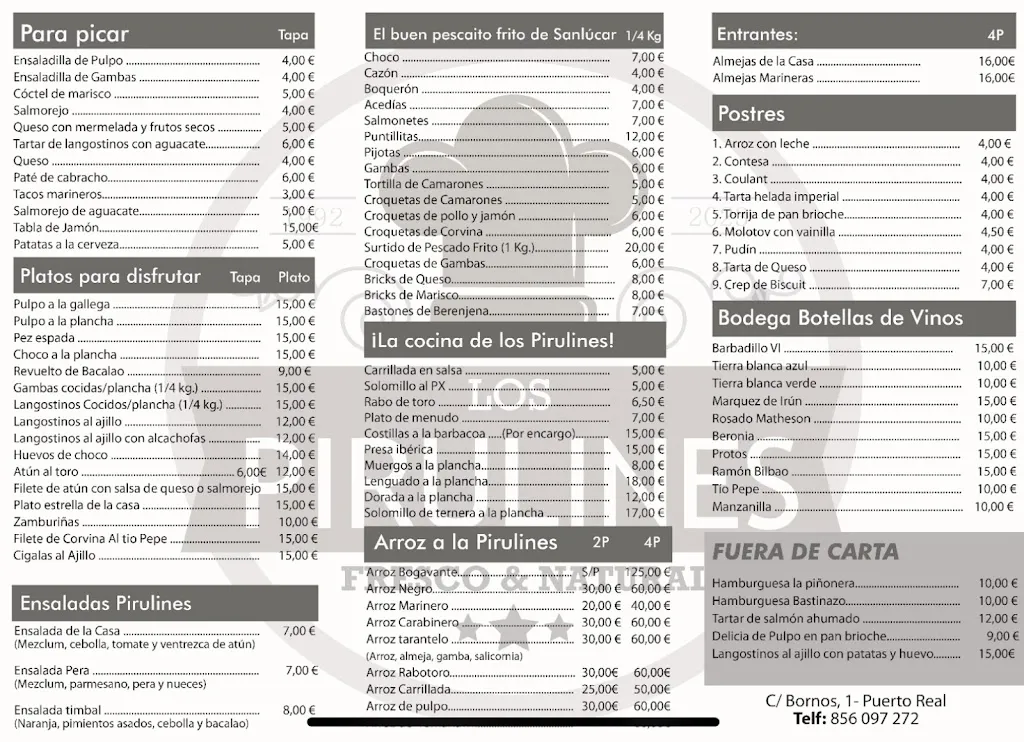 Menu_Bar Los Pirulines en Puerto Real_Puerto Real_image_2