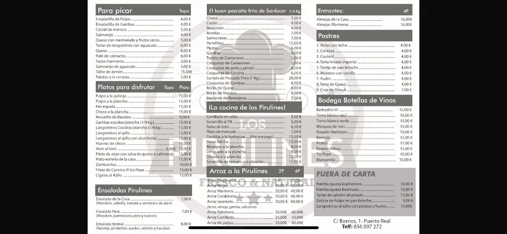 Menu_Bar Los Pirulines en Puerto Real_Puerto Real_image_3