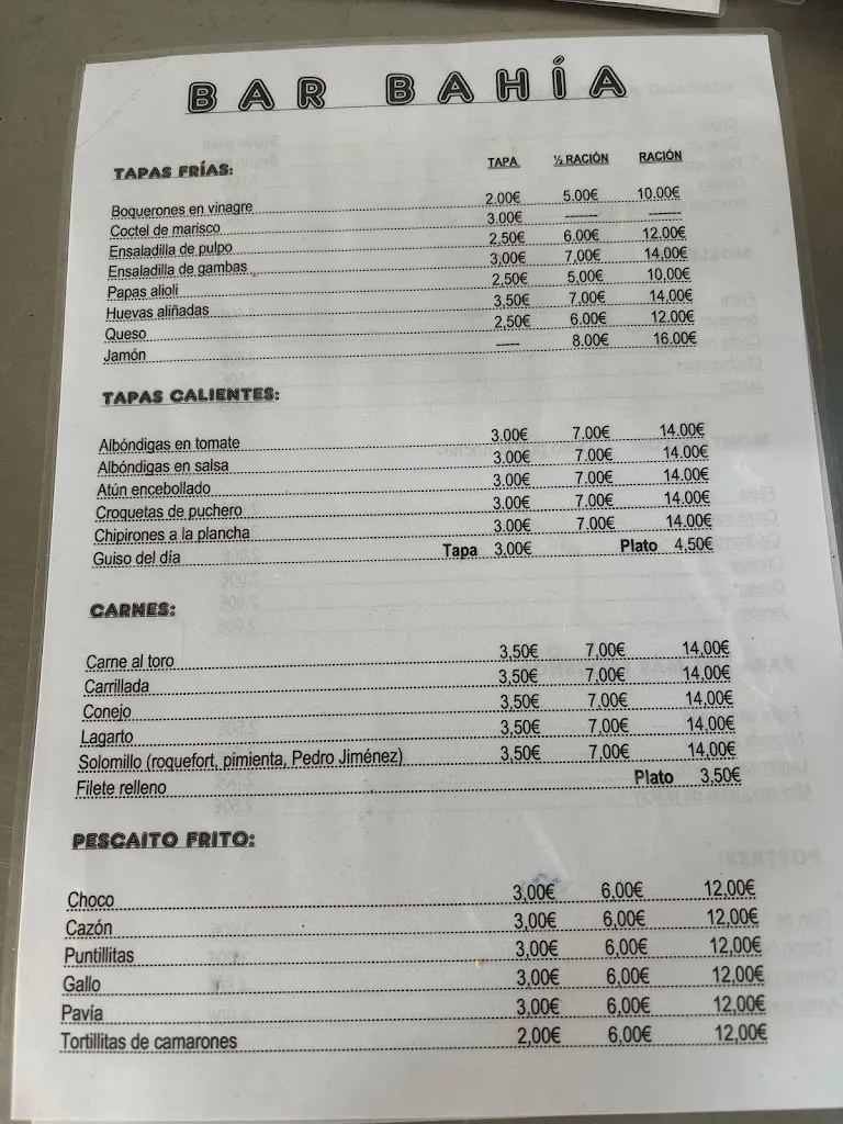 Menu_Bar Bahia_Puerto Real_immagine_1