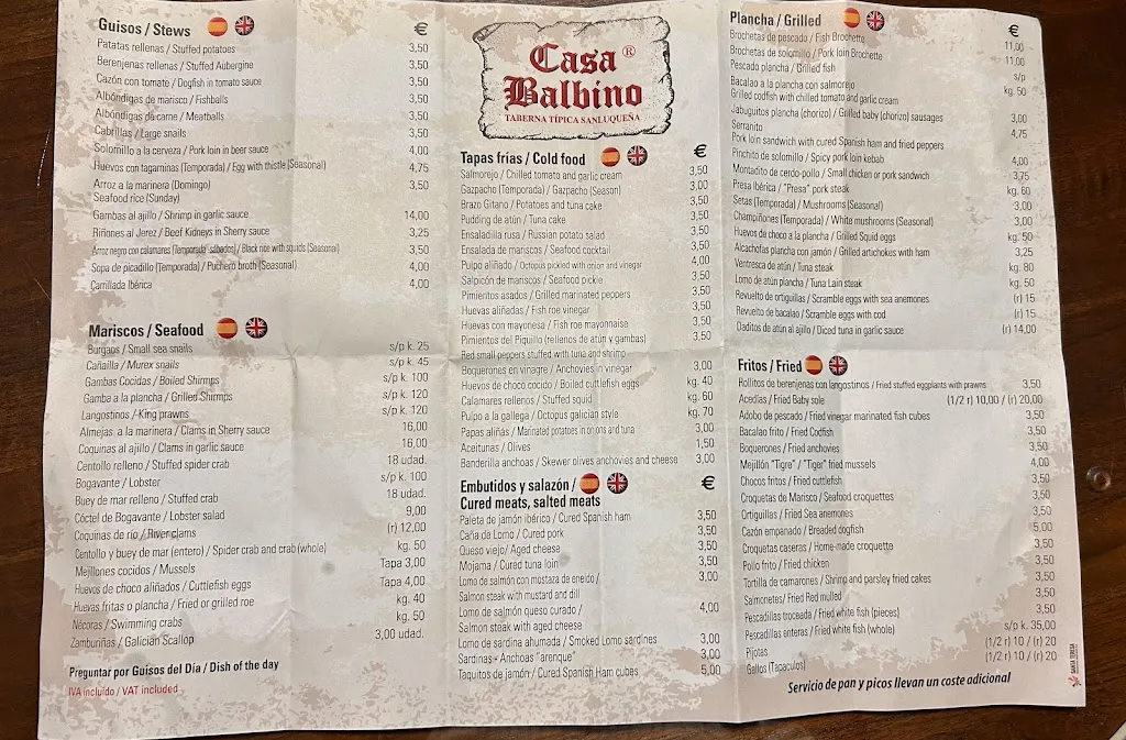 Menu_Casa Balbino_Sanlúcar de Barrameda_image_3