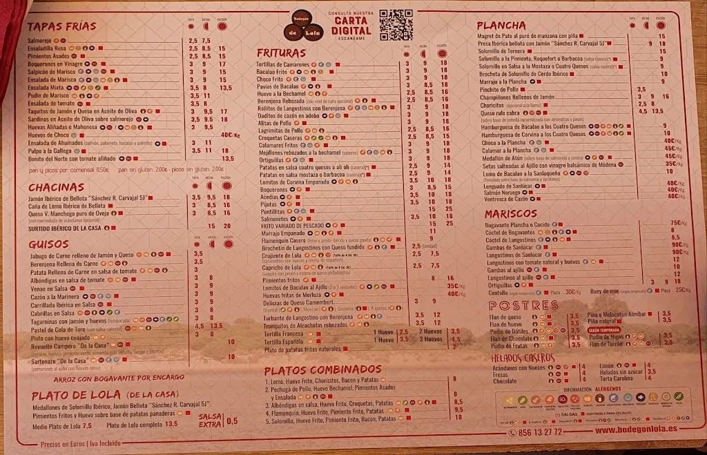 Menu_Bodegón de Lola_Sanlúcar de Barrameda_image_4