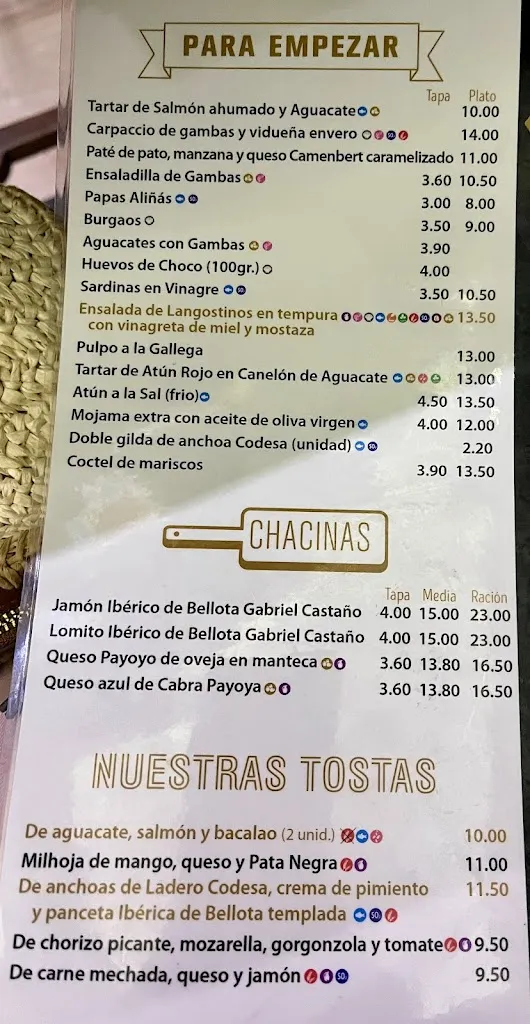 Menü_Puerta de la Victoria - Taberna / Restaurante_Sanlúcar de Barrameda_Bild_1