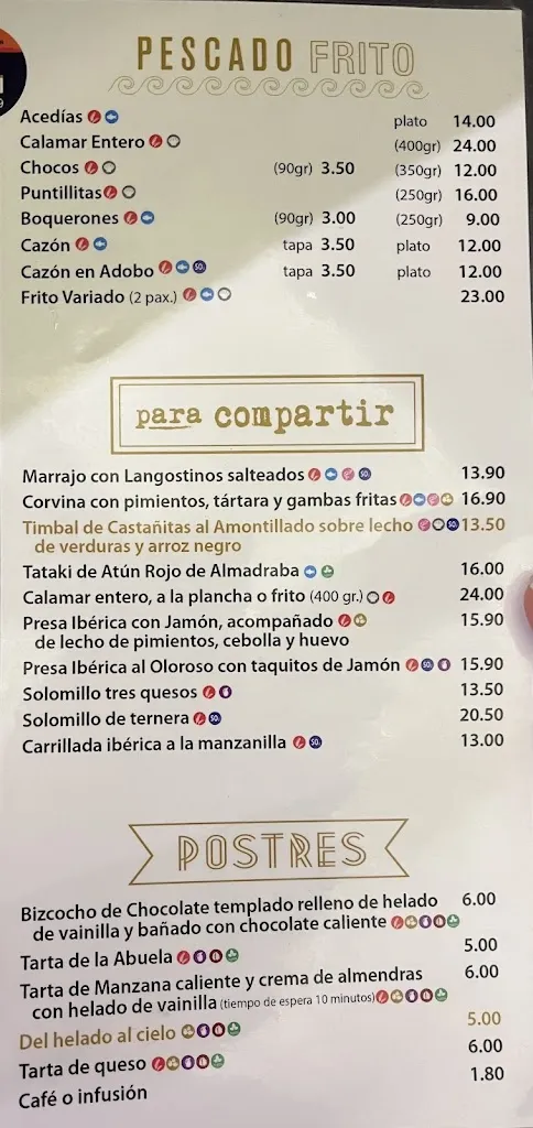Menü_Puerta de la Victoria - Taberna / Restaurante_Sanlúcar de Barrameda_Bild_3