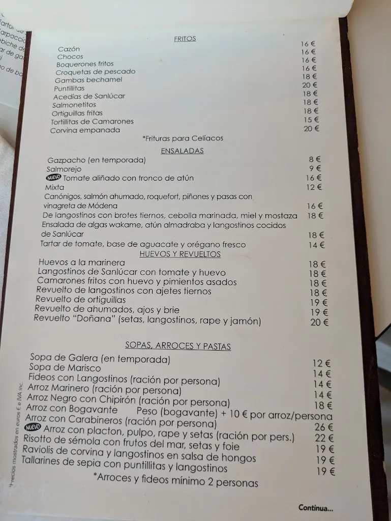 Menu_Mirador de Doñana_Sanlúcar de Barrameda_image_3