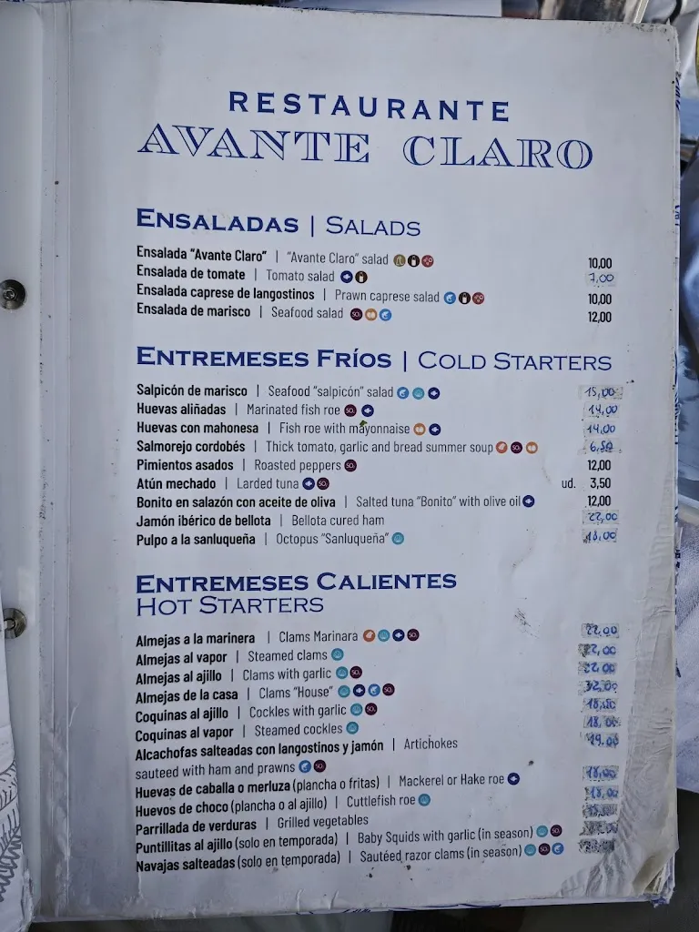 Menu_Restaurante Avante Claro_Sanlúcar de Barrameda_image_2