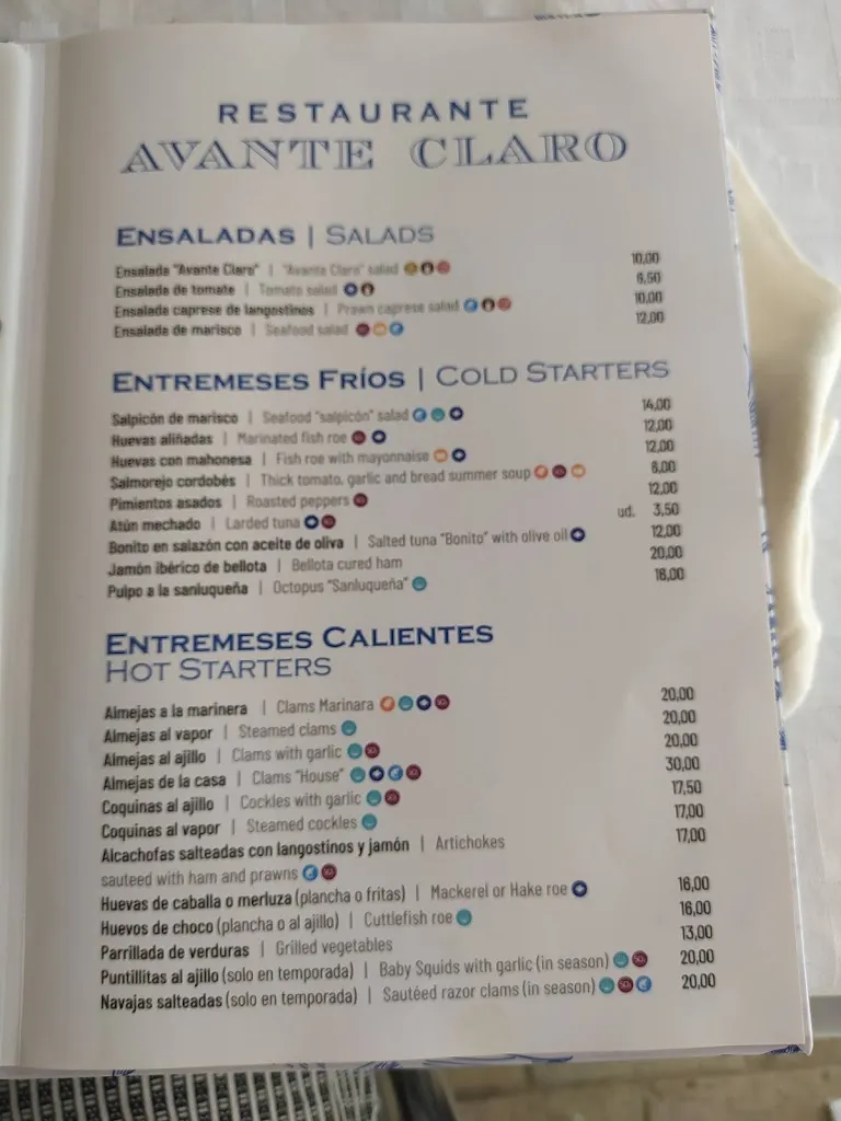 Menu_Restaurante Avante Claro_Sanlúcar de Barrameda_image_4