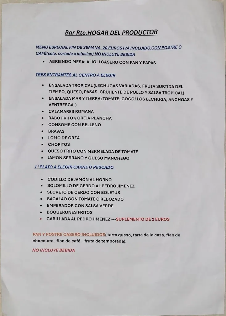 Menu_Restaurante Hogar Del Productor_Almansa_immagine_1