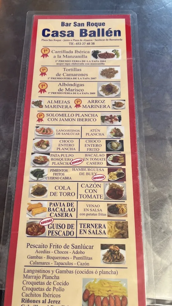 Menu_Casa Ballen_Sanlúcar de Barrameda_image_2