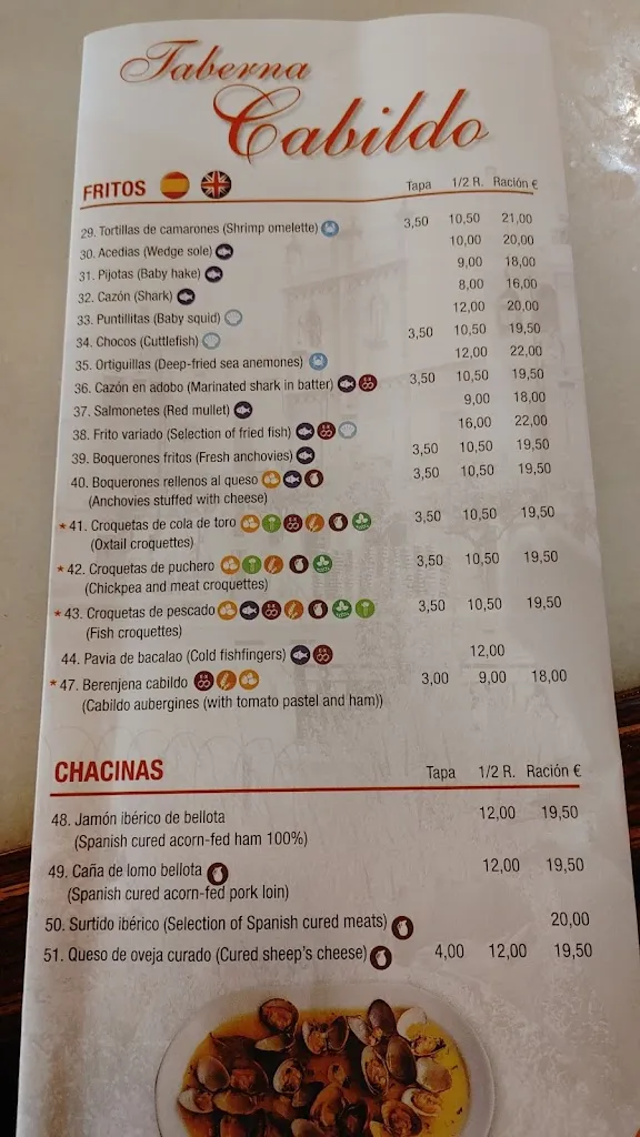 Menu_Taberna Cabildo_Sanlúcar de Barrameda_image_4