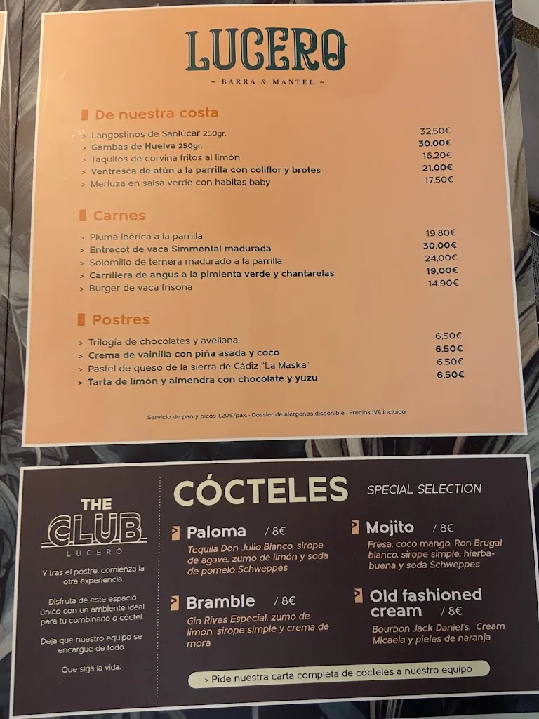 Menu_Restaurante LUCERO · Plaza del Cabildo_Sanlúcar de Barrameda_image_3