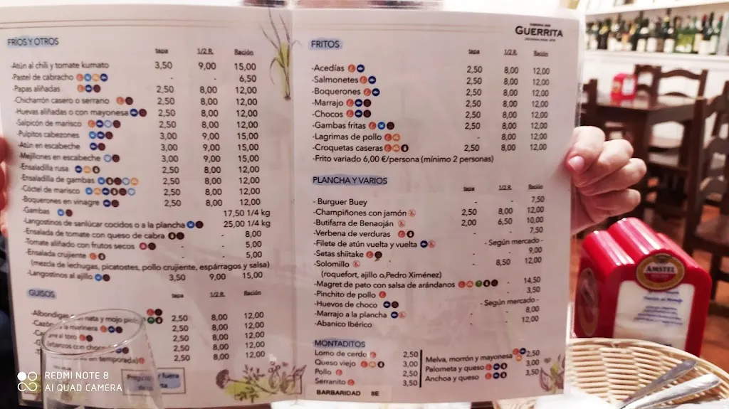 Menu_Taberna der Guerrita_Sanlúcar de Barrameda_image_4
