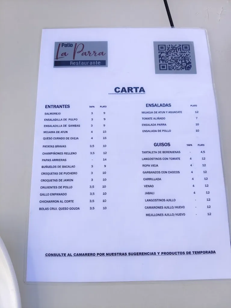 Menu_Restaurante Patio la Parra_Sanlúcar de Barrameda_image_4