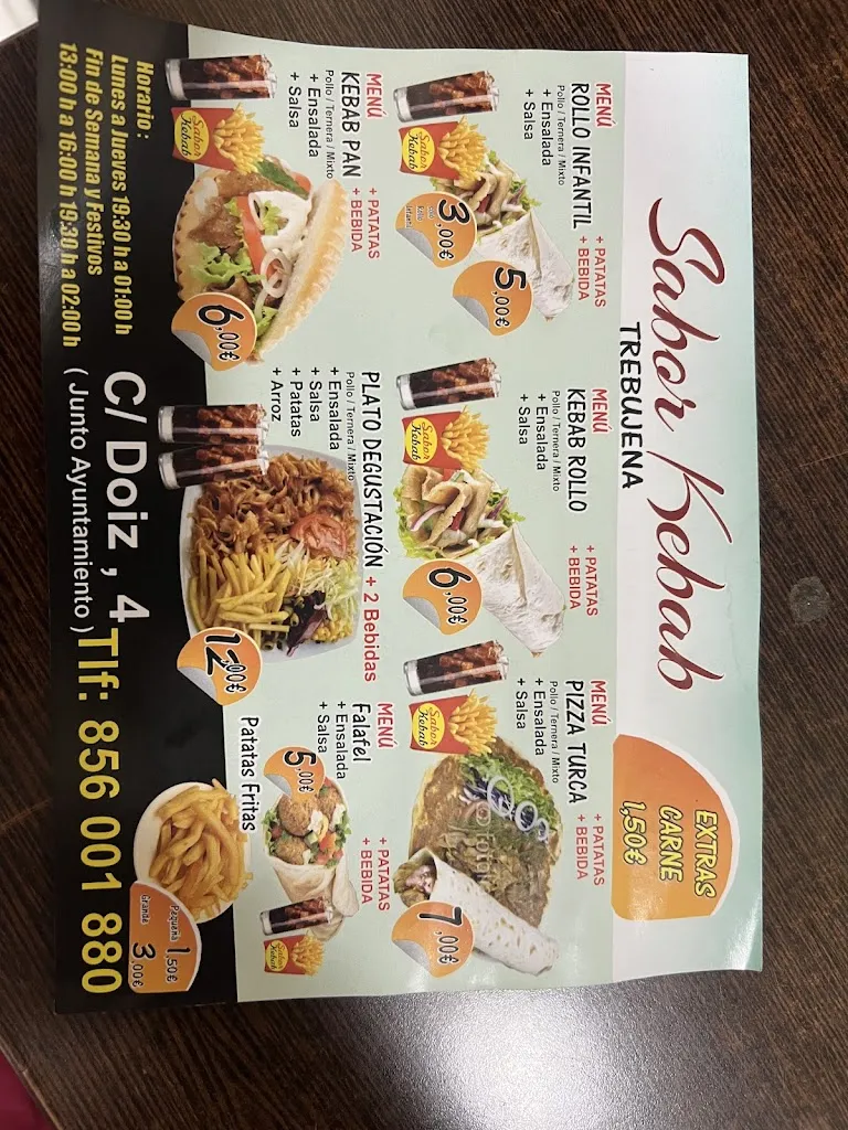 Menu_Sabor Kebab Trebujena_Trebujena_immagine_1