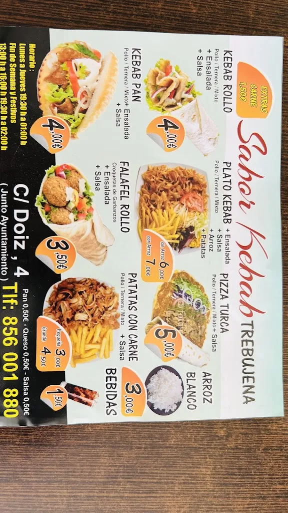 Menu_Sabor Kebab Trebujena_Trebujena_immagine_4