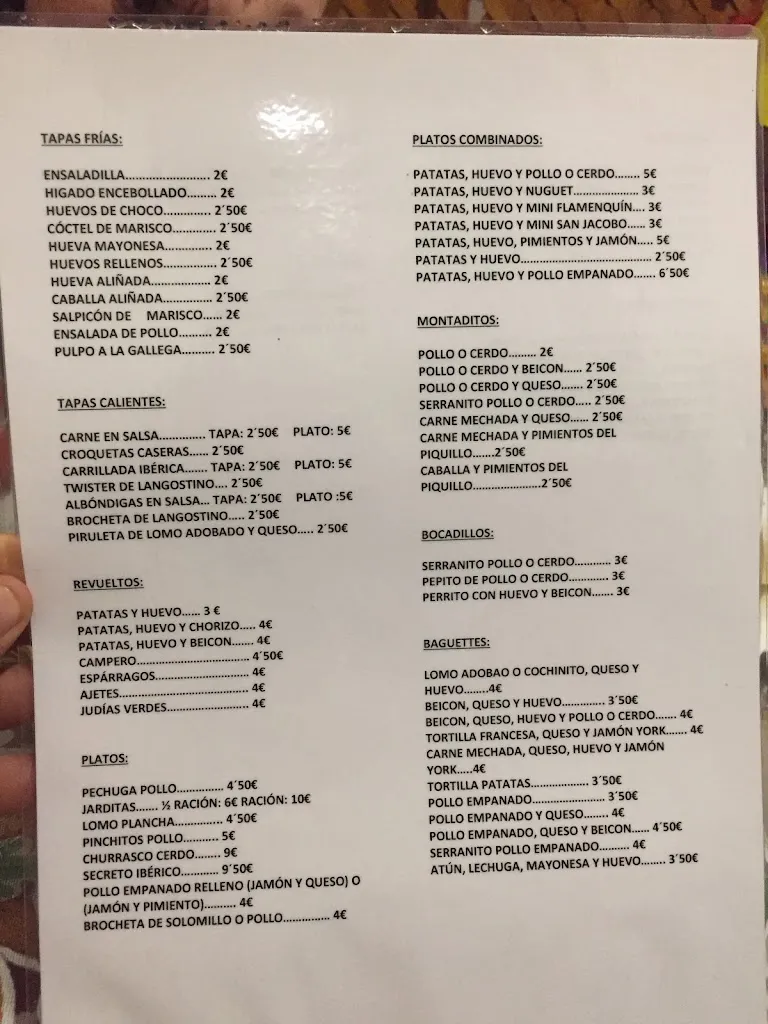 Menu_Bar La Mareita_Trebujena_image_1