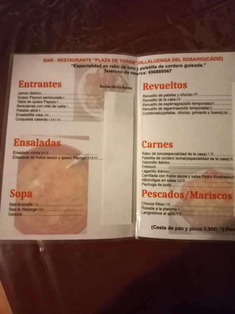 Menu_Bar Restaurante Plaza de Toros_Villaluenga del Rosario_image_1