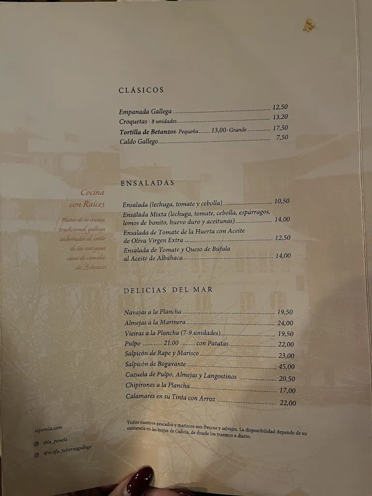 Menu_Restaurante La Penela Velazquez_Ares_image_1