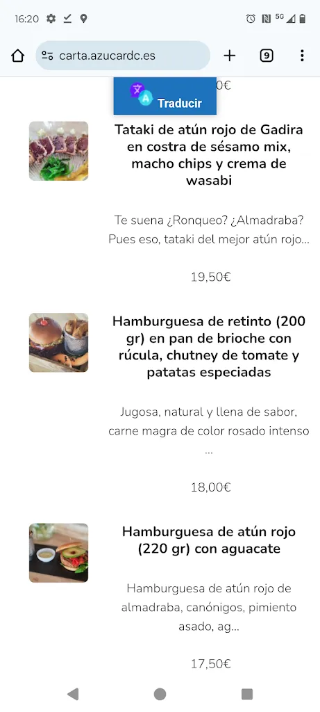 Menu_Azúcar de Cuba Beach Bar_Rota_immagine_2