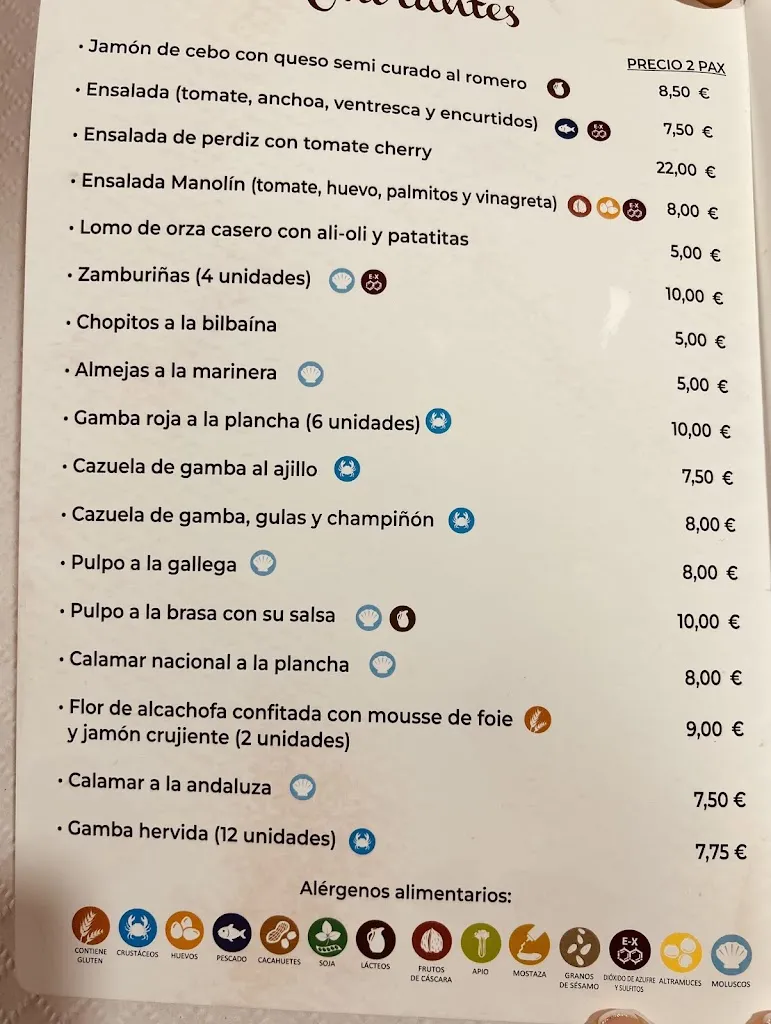 Menü_Bar Restaurante Manolin_Almansa_Bild_1