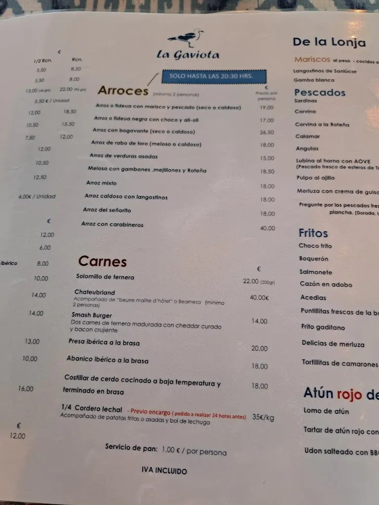 Menu_Restaurante La Gaviota_Rota_image_1