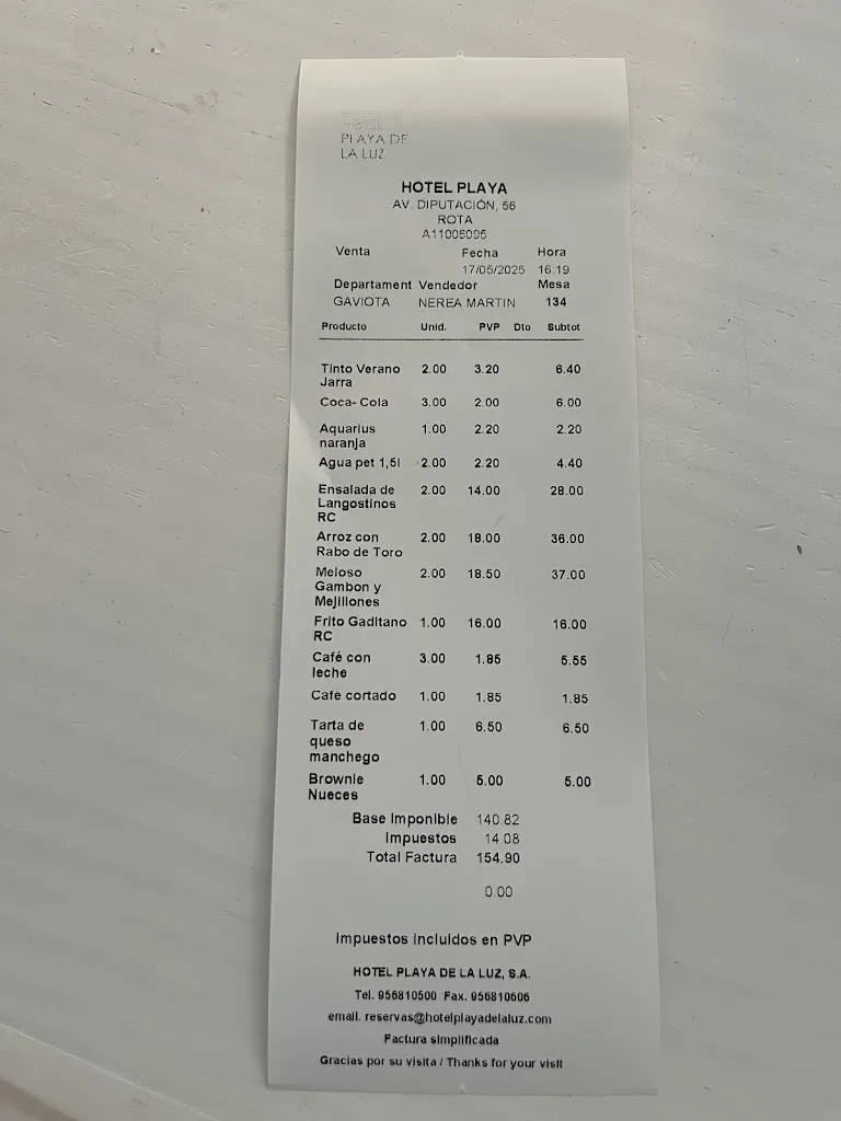 David Maqueda Gómez_Restaurante La Gaviota_Rota_review