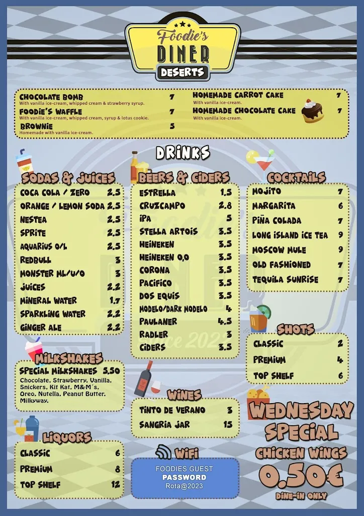 Menu_Foodie’s diner_Rota_image_2