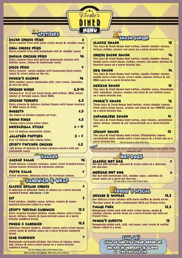 Menu_Foodie’s diner_Rota_image_3