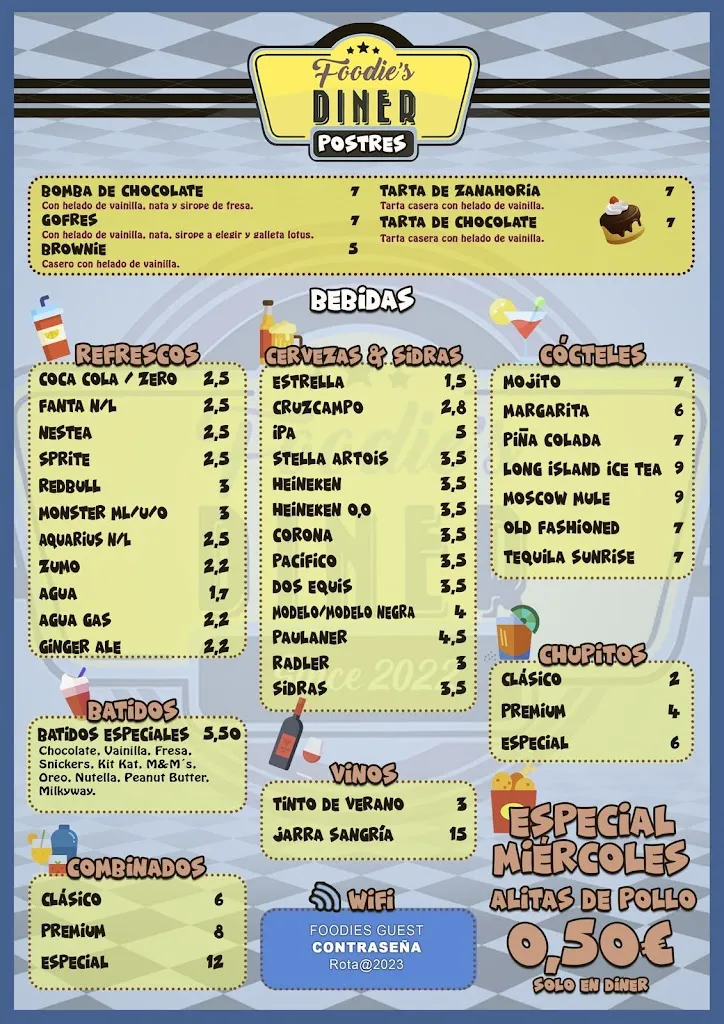 Menu_Foodie’s diner_Rota_image_4