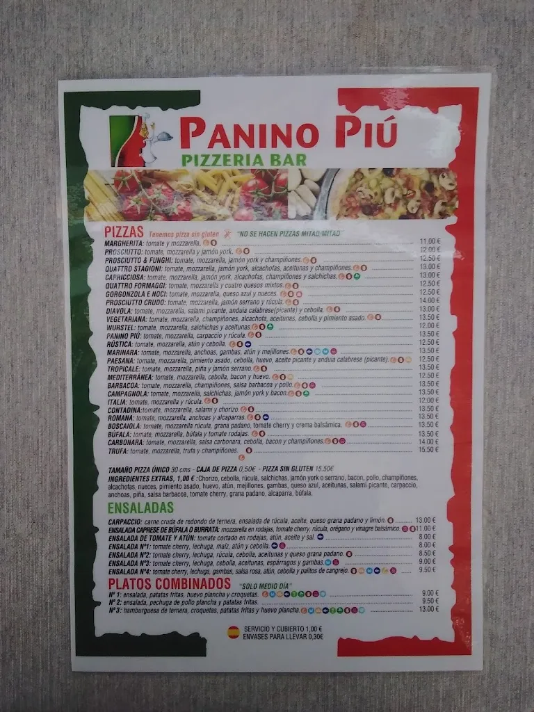 Menu_Bar Panino Piu Pizzeria_Rota_image_2