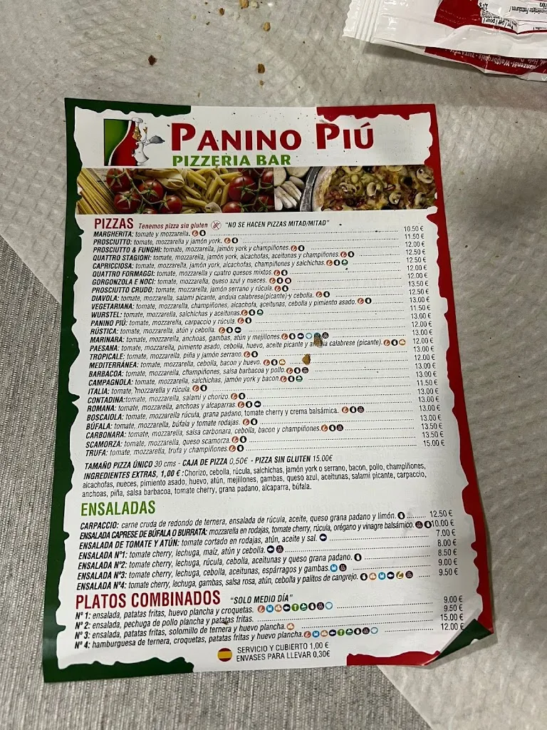 Menu_Bar Panino Piu Pizzeria_Rota_image_4