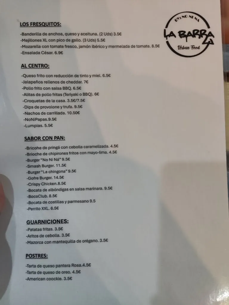 La Barra del No Ni Na_Rota_menu_image_1