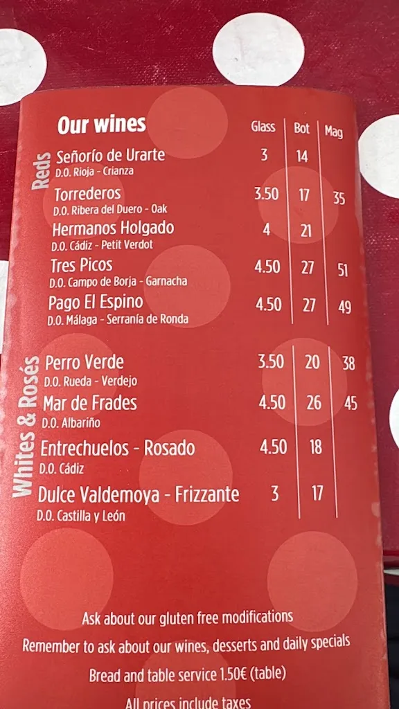 Menu_El Lola - Bar de Tapas y Flamenco_Tarifa_image_4