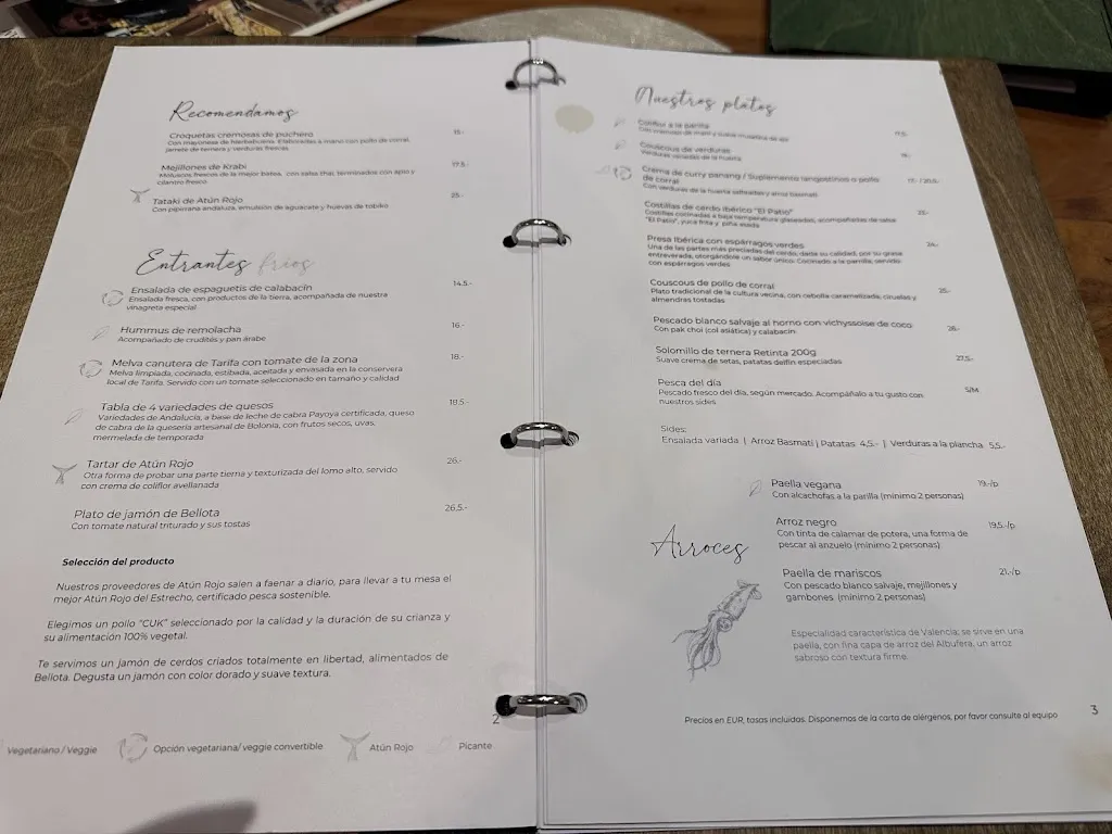 Menu_El Patio Restaurante Tarifa_Tarifa_image_1