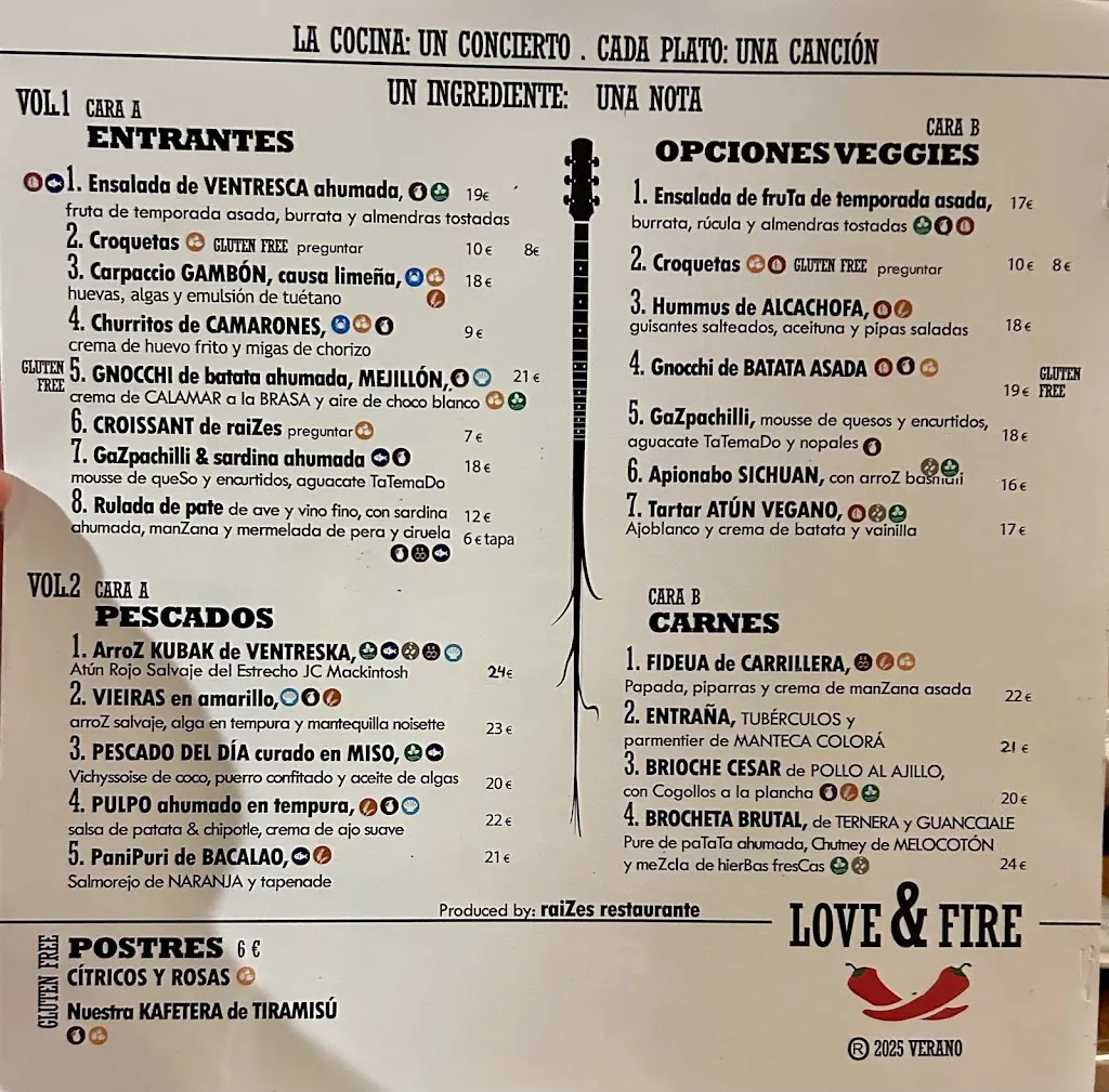 Menu_Restaurante Raizes_Tarifa_immagine_1