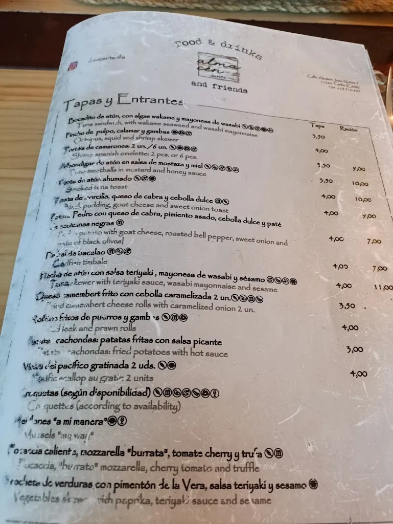 Menu_Restaurante Almacén_Tarifa_image_1