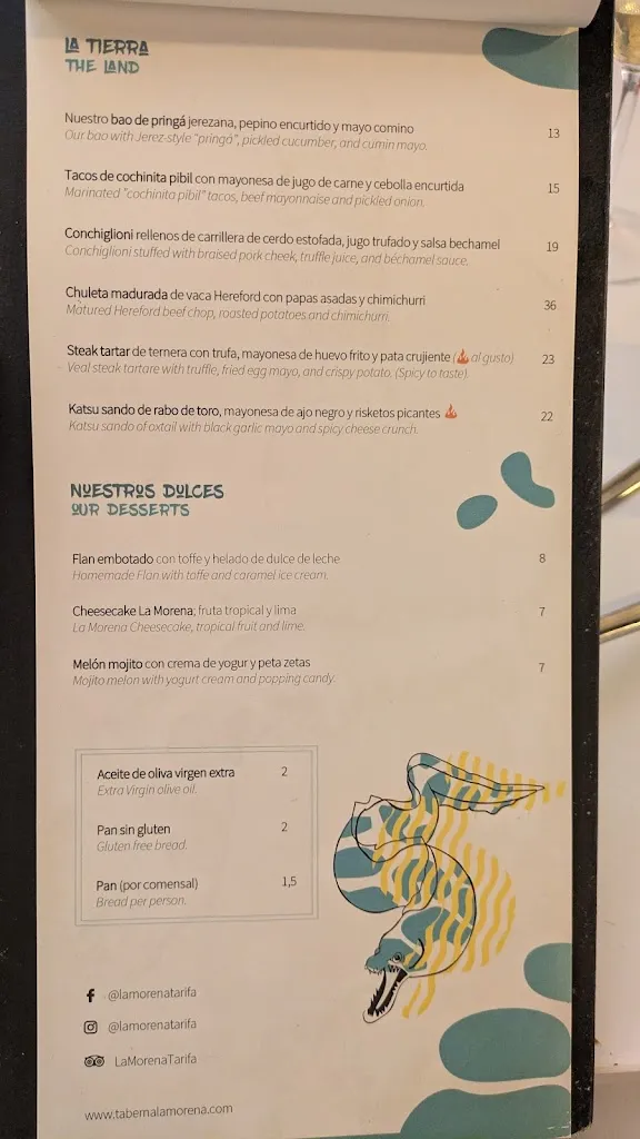 Menu_La Morena_Tarifa_immagine_1