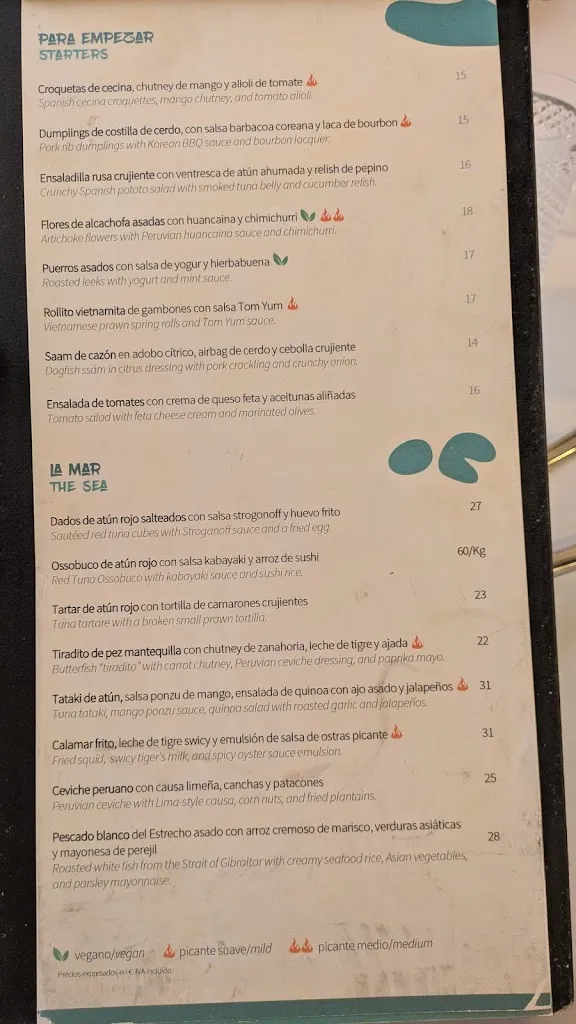 Menu_La Morena_Tarifa_immagine_2