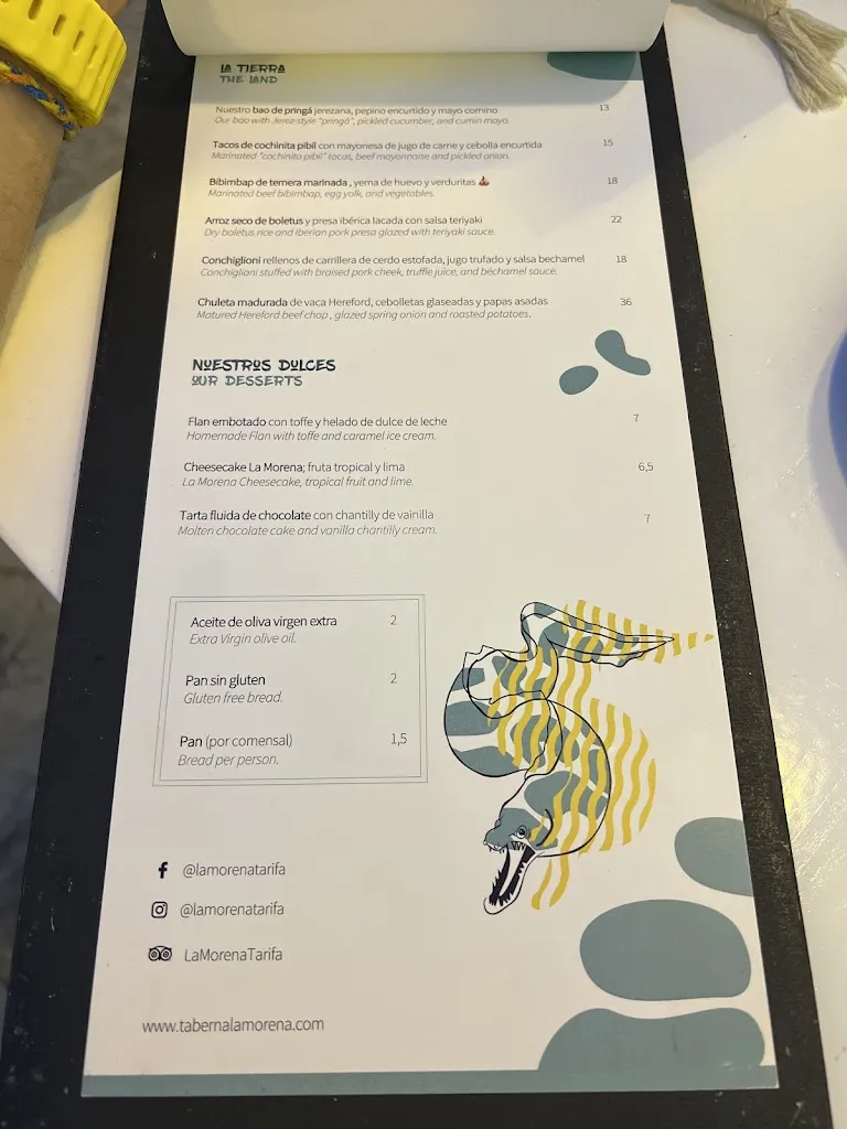 Menu_La Morena_Tarifa_immagine_3