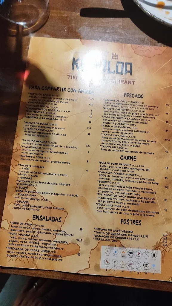 Menu_Spirit of Kanaloa -Tiki Bar & Restaurant-_Tarifa_image_4